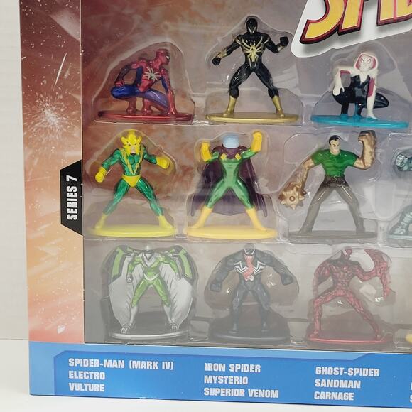 Nano MetalFigs Marvel SpiderMan Series 7 Jada Toys Die-Cast Figures 18 count NEW - Picture 2 of 11